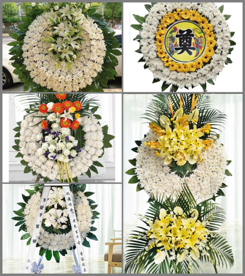 四川成都崇州市大划镇德寿村花圈速递